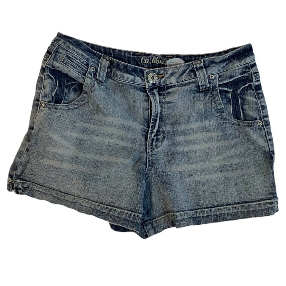 LA Blues Women’s Blue Denim Bermuda Shorts Size 12